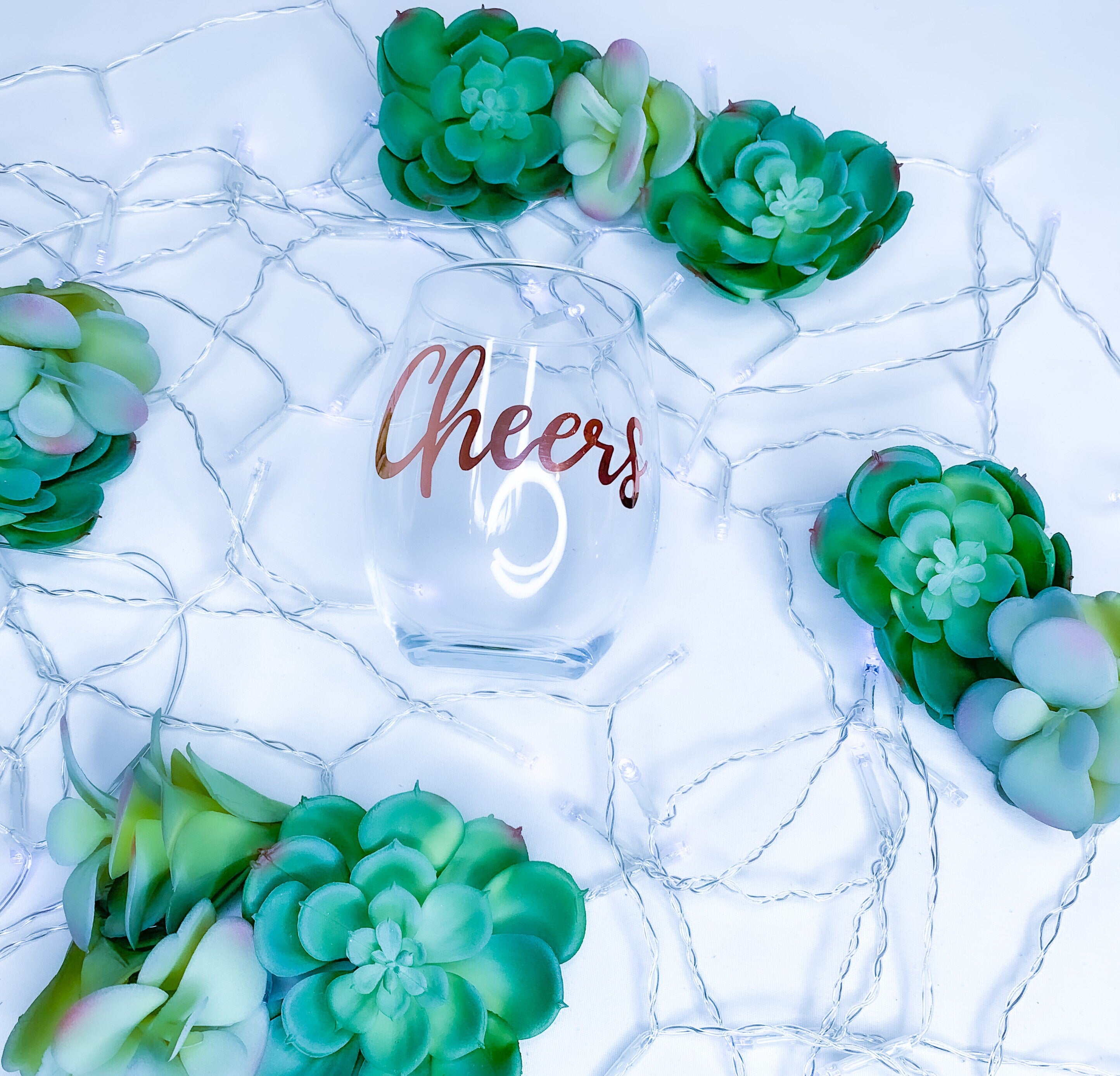 Cheers Stemless Wine Glass