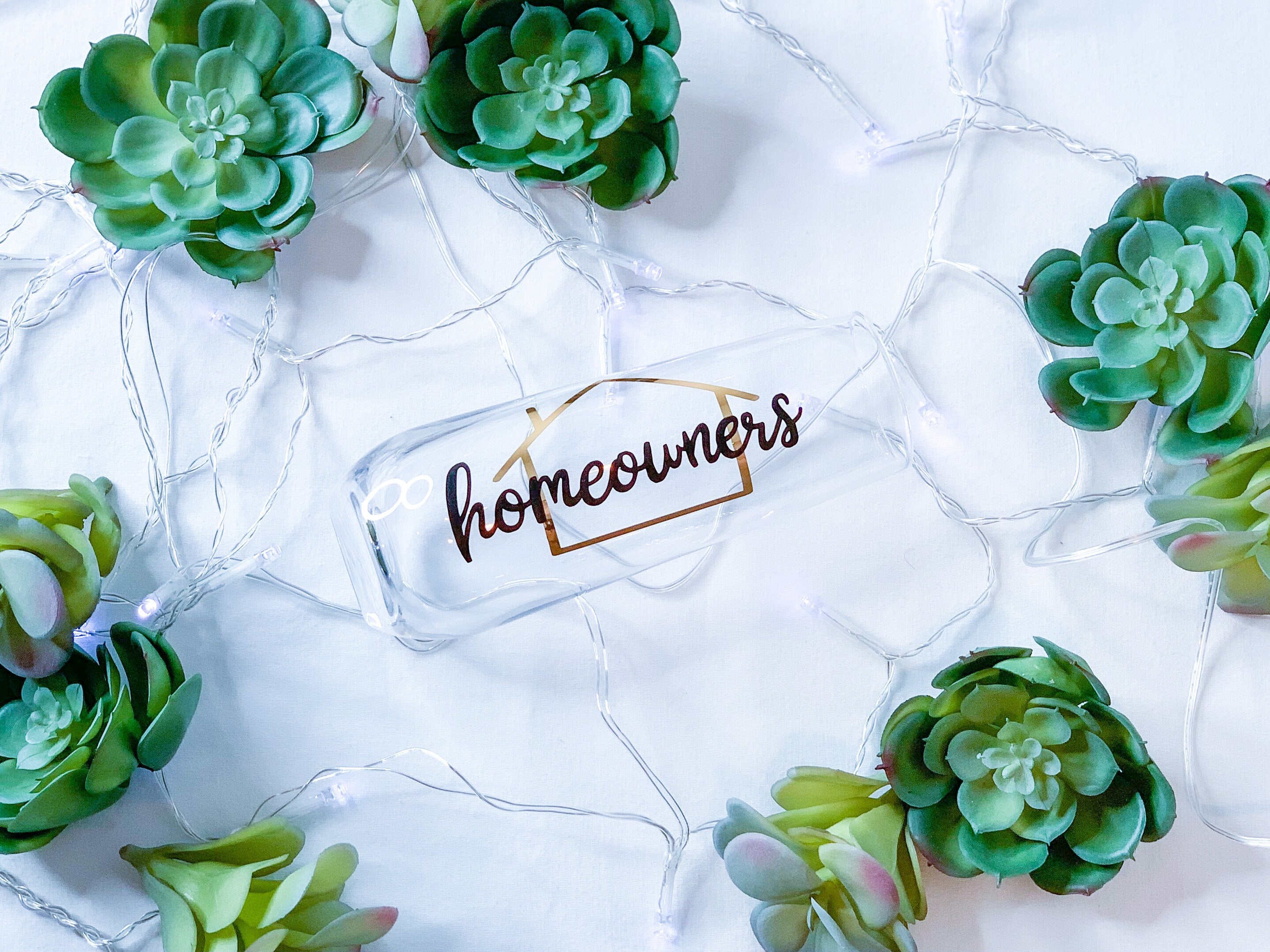 Homeowners Stemless Champagne Glass