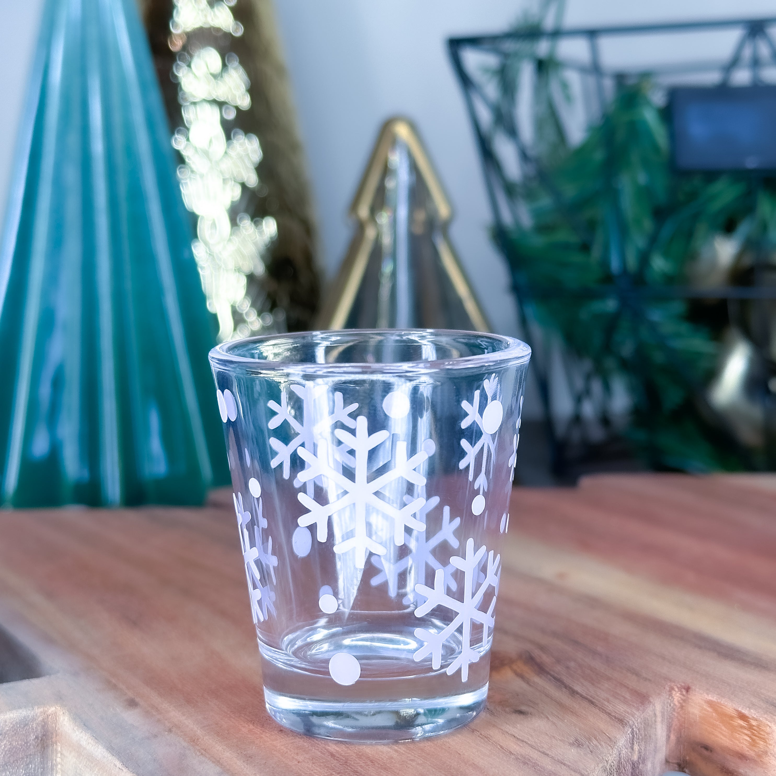 Snowflakes Shot Glass