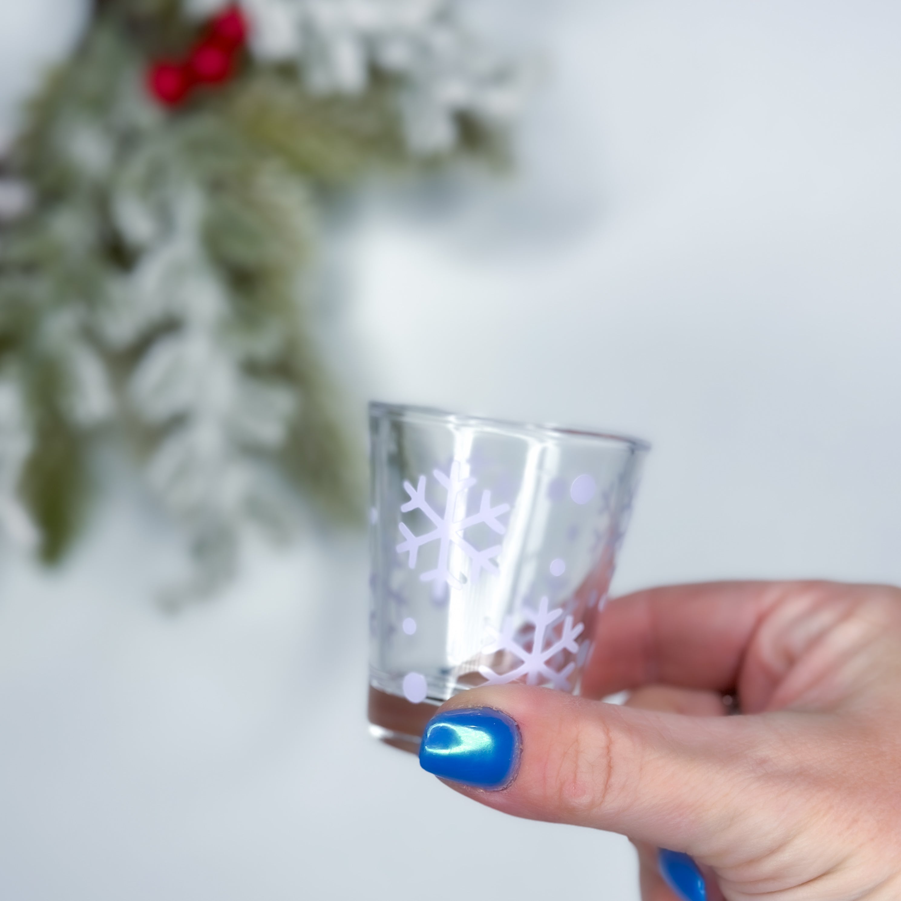 Snowflakes Shot Glass
