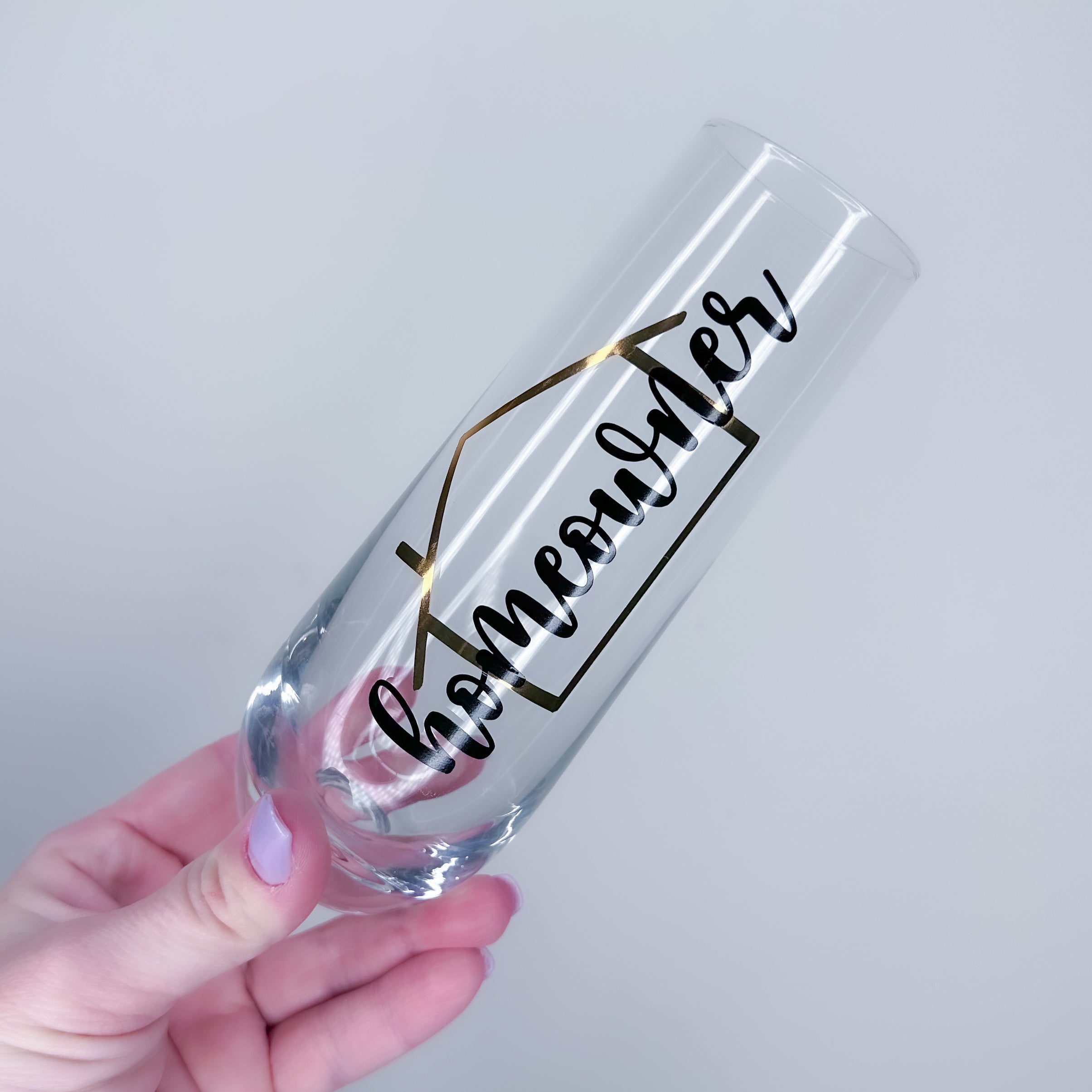Homeowners Stemless Champagne Glass