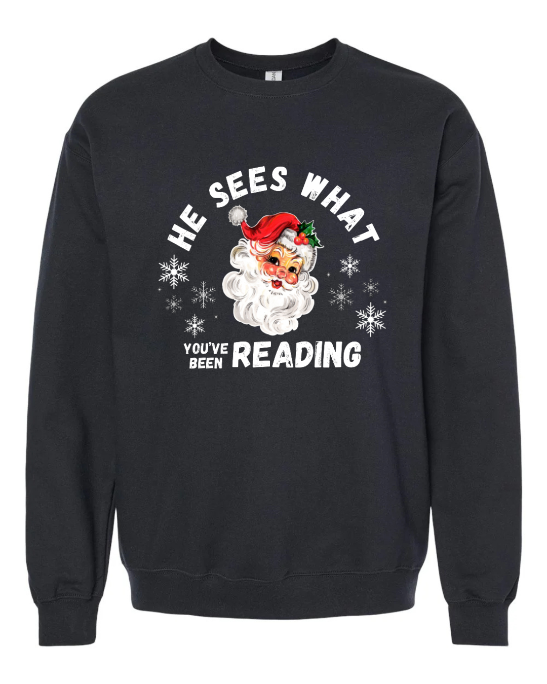 He Sees What You’ve Been Reading Sweatshirt