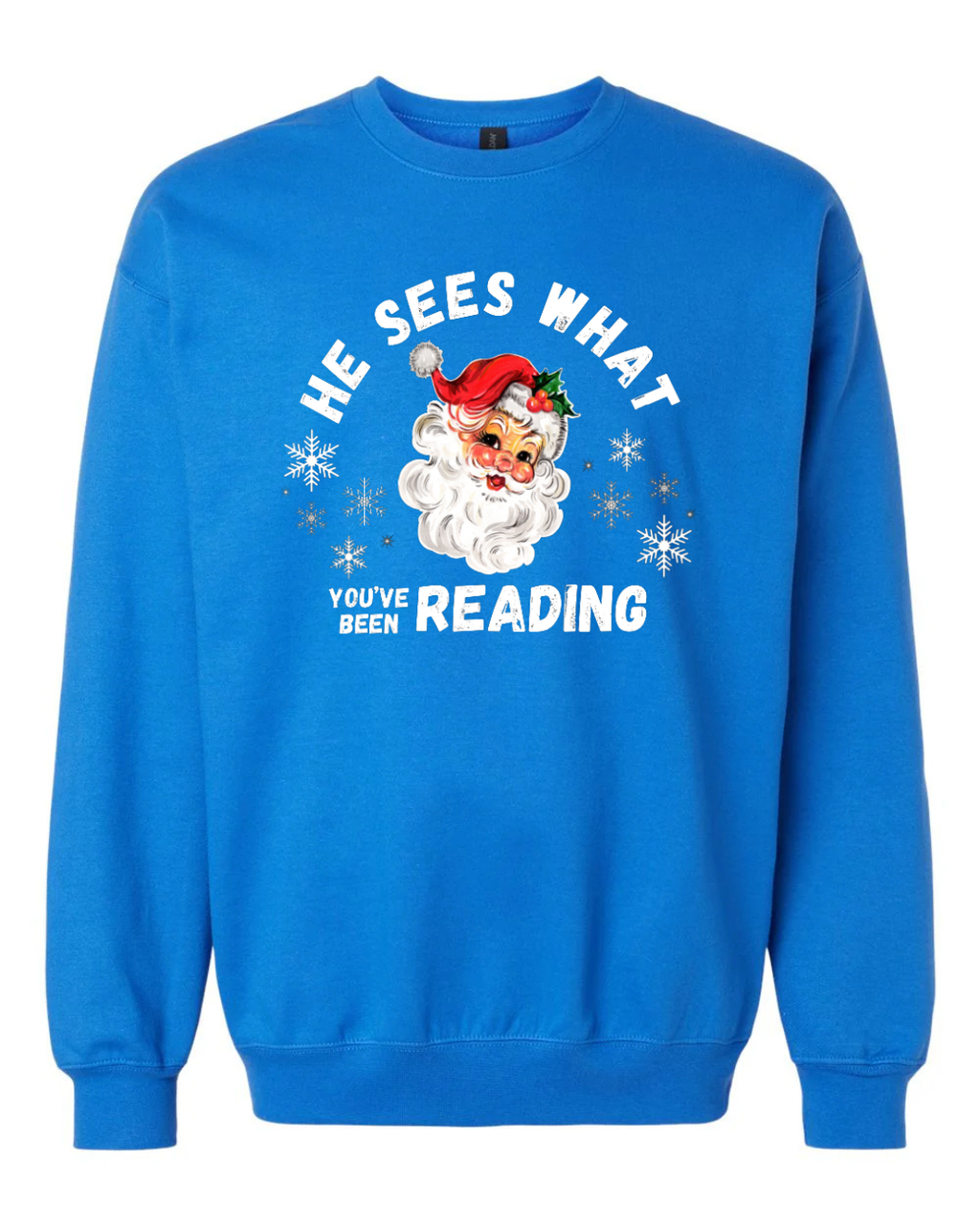 He Sees What You’ve Been Reading Sweatshirt